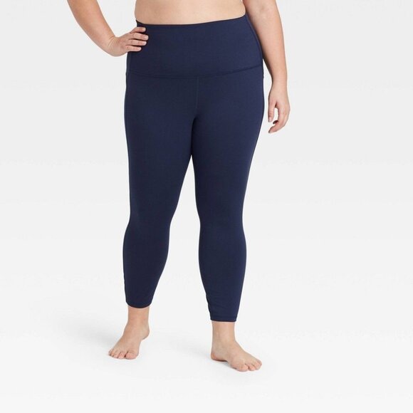 All in Motion Women's Contour Curvy High-Rise Power Waist Leggings 25" Navy 4X - Picture 1 of 4